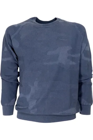 Aeronautica Militare Sweatshirts, male, , L, Camouflage Cotton Jacquard Mens Jumper Ma1500