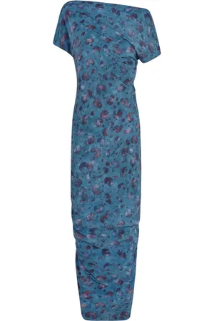 Cortana Midi Dresses, female, , 2XL, Silk Stretch Island Print Midi Dress