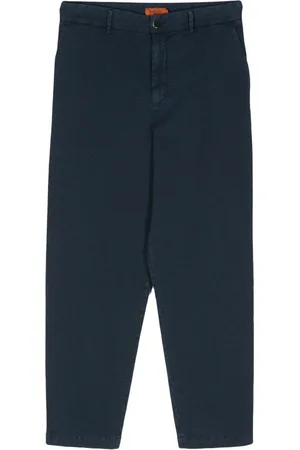 BARENA Navy Fronda Canasta Trousers