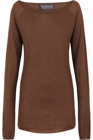 Cortana Cashmere Knitwear, female, , L, Cashmere Boatneck Long Jumper Teja