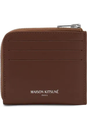 Maison Kitsuné Wallets & Cardholders, male, , ONE SIZE, Fox Head Zipped Cardholder
