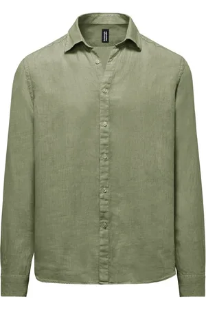 Bomboogie Casual Shirts, male, , 3XL, Linen Shirt Long-sleeved Summer Essential