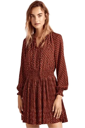 Pepe Jeans Short Dresses, female, , L, Boho Pleated Dress for Women