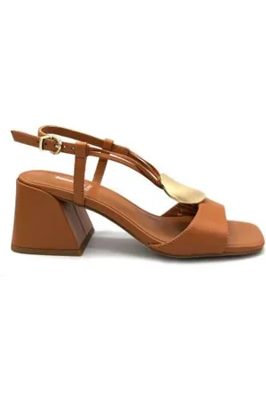 Jeannot Cinnamon Leather Sandal with Adjustable Strap