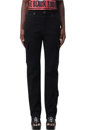 Twin-Set Straight Jeans, female, , W27, Cargo Denim and Lurex Trousers