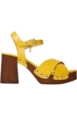 Twin-Set Leather Clog Sandals