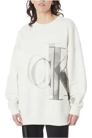 Calvin Klein Sweatshirts, female, , S, Cozy Oversized Hoodless Sweatshirt
