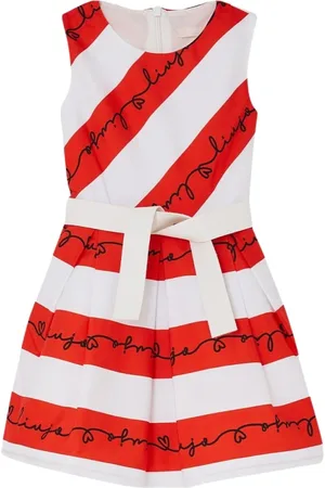 Liu Jo Dresses, female, , 2 Y, Striped Sleeveless Dress with Custom Logo
