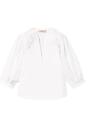 Twin-Set Blouses, female, , S, Floral Patch Poplin Blouse