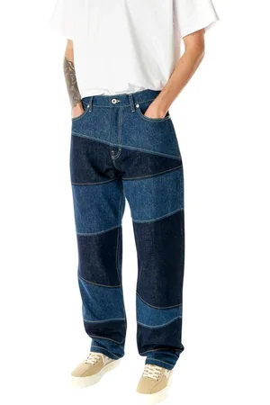 Kenzo Straight Jeans, male, , W30, Patchwork Botan Loose Jeans
