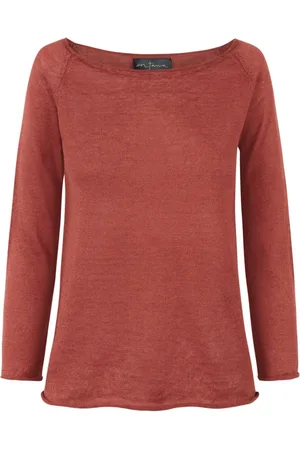 Cortana Round-neck Knitwear, female, , L, Rinen, jersey and linen knit cherry
