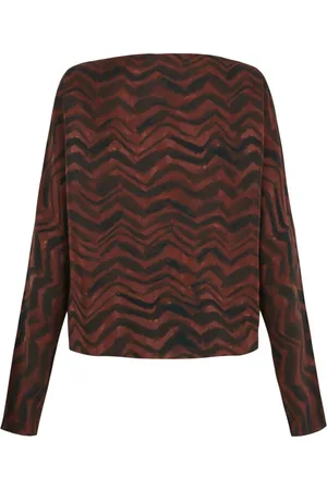 Cortana Blouses, female, , 2XL, Debra, top in printed silk