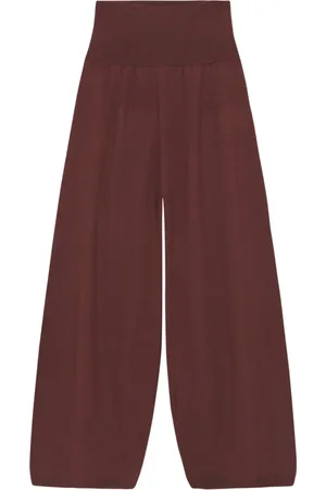 Cortana Wide Trousers, female, , M, Gajo, burgundy knit Trousers