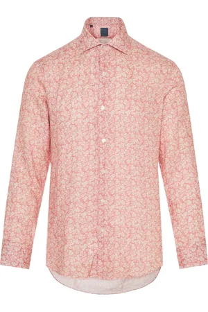 BARBA Casual Shirts, male, , M, Linen floral shirt