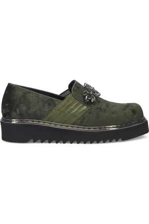 SANGIORGIO Velvet Trainers with Shiny Accessory