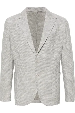 BARBA Blazers, male, , 3XL, Cotton Linen Jacket 2 Buttons Italy