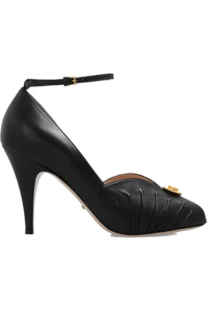 Gucci Pumps, female, , 3 UK, Leather Pumps with Interlocking G Logo