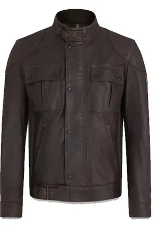 Belstaff Leather Jackets, male, , L, Vintage Leather Biker Jacket