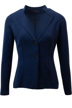 High Blazers, female, , S, Navy Knit Cardigan Jacket