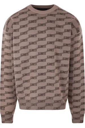 Balenciaga Oversize Jumper with BB Logo Jacquard