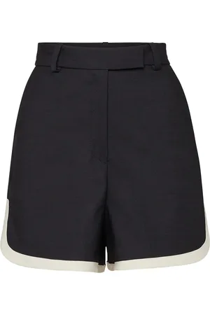 MVP Wardrobe Soft Wool Blend Two-Tone Shorts