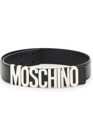 Moschino Belts, male, , 2XL, Logo Buckle Leather Belt