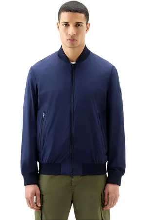 Woolrich Bomber Jackets, male, , 3XL, Stretch Bomber Jacket Maritime
