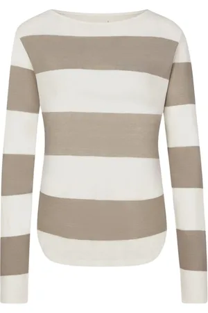 Juvia Round-neck Knitwear, female, , S, T -shirt 820 16 009 stripes