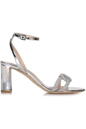 NINALILOU High Heel Sandals, female, , 3 UK, Silver High Heel Sandals with Swarovski