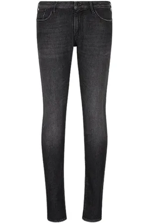 Emporio Armani Skinny Jeans, male, , W30, Vintage Delavé Black Denim Jeans