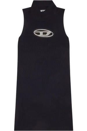 Diesel Short Dresses, female, , M, High Neck Bodycon Mini Dress