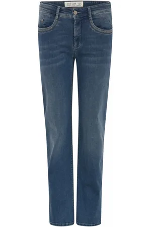 C.ro Straight Jeans, female, , S, Embroidered Straight Leg Jeans