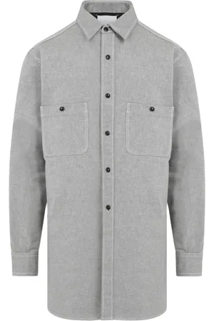 Maison Margiela Casual Shirts, male, , L, Caviar Grey Cotton Shirt
