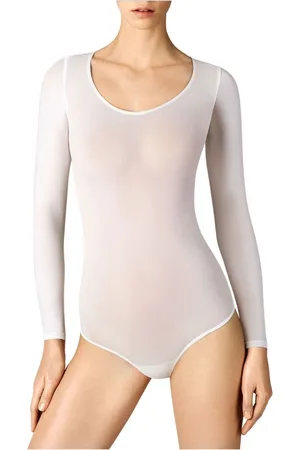 Wolford Body, female, , S, Sheer Silky Long-Sleeved Body