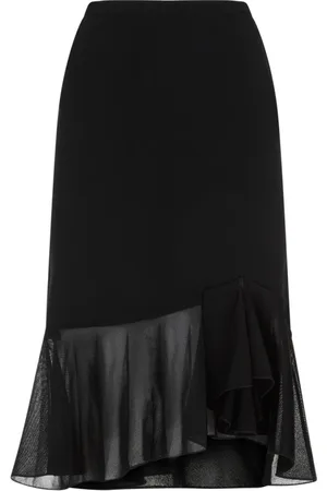 Tom Ford Midi Skirts, female, , M, Ruffled Skirt with Transparent Details