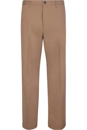 Nine In The Morning Taupe Slim Fit Suit Trousers