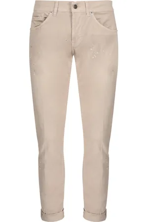 Dondup Cropped Jeans, male, , W31, Ecru Painted Cropped Jeans