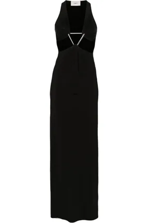 COPERNI Maxi Dresses, female, , S, Cut-out Dress with Appliqué Detail