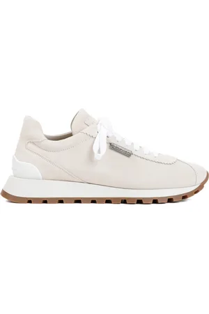 Brunello Cucinelli Sneakers, female, , 4 UK, Ivory Suede Ankle Boots