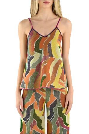 CIRCUS HOTEL Lurex Jacquard Sleeveless Top