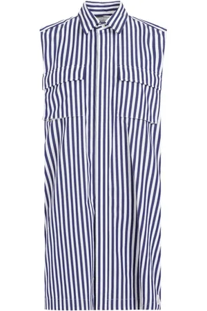 SACAI Shirt Dresses, female, , L, Stripes Cotton Dress
