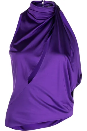 VERSACE Draped Halterneck Top