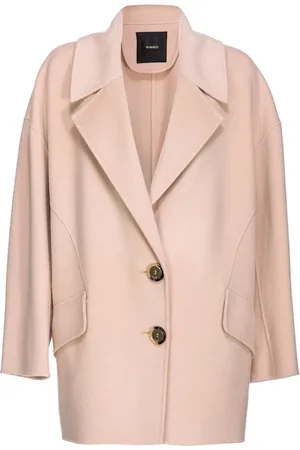 Pinko Single-Breasted Coats, female, , S, Double-layered woollen cloth pea coat