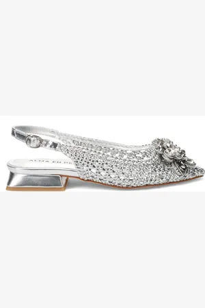 Alma en Pena Ballerinas, female, , 3 UK, Silver Ballet Flats for Summer