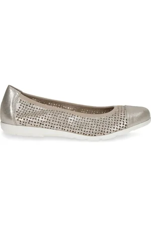 Caprice Ballerinas, female, , 3 UK, taupe sue met casual closed ballerinas