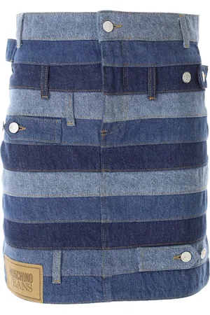 Moschino Multicolor Patchwork Denim Mini Skirt