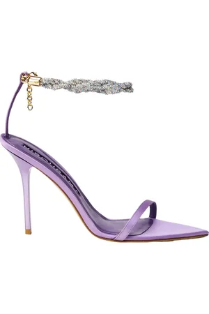 Hibourama High Heel Sandals, female, , 4 UK, Elegant Satin Sandals with Crystal Strap
