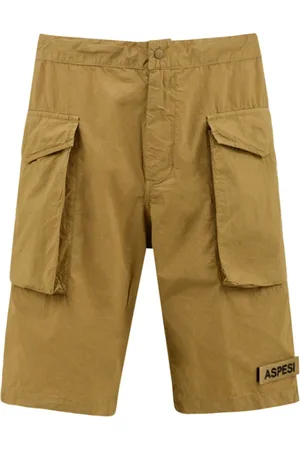 Aspesi Linen Bermuda Shorts with Cargo Pockets