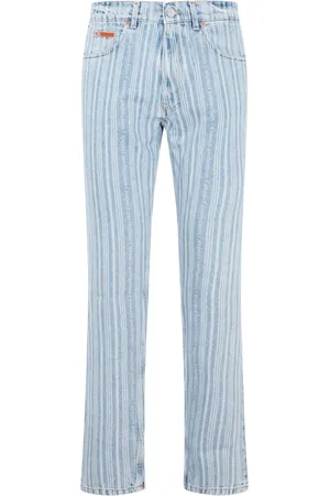 MARTINE ROSE Straight Jeans, male, , S, Pinstripe Straight Leg Jeans