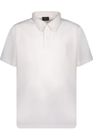 BRIONI Polo Shirts, male, , L, Wool Polo Shirt Short Sleeve